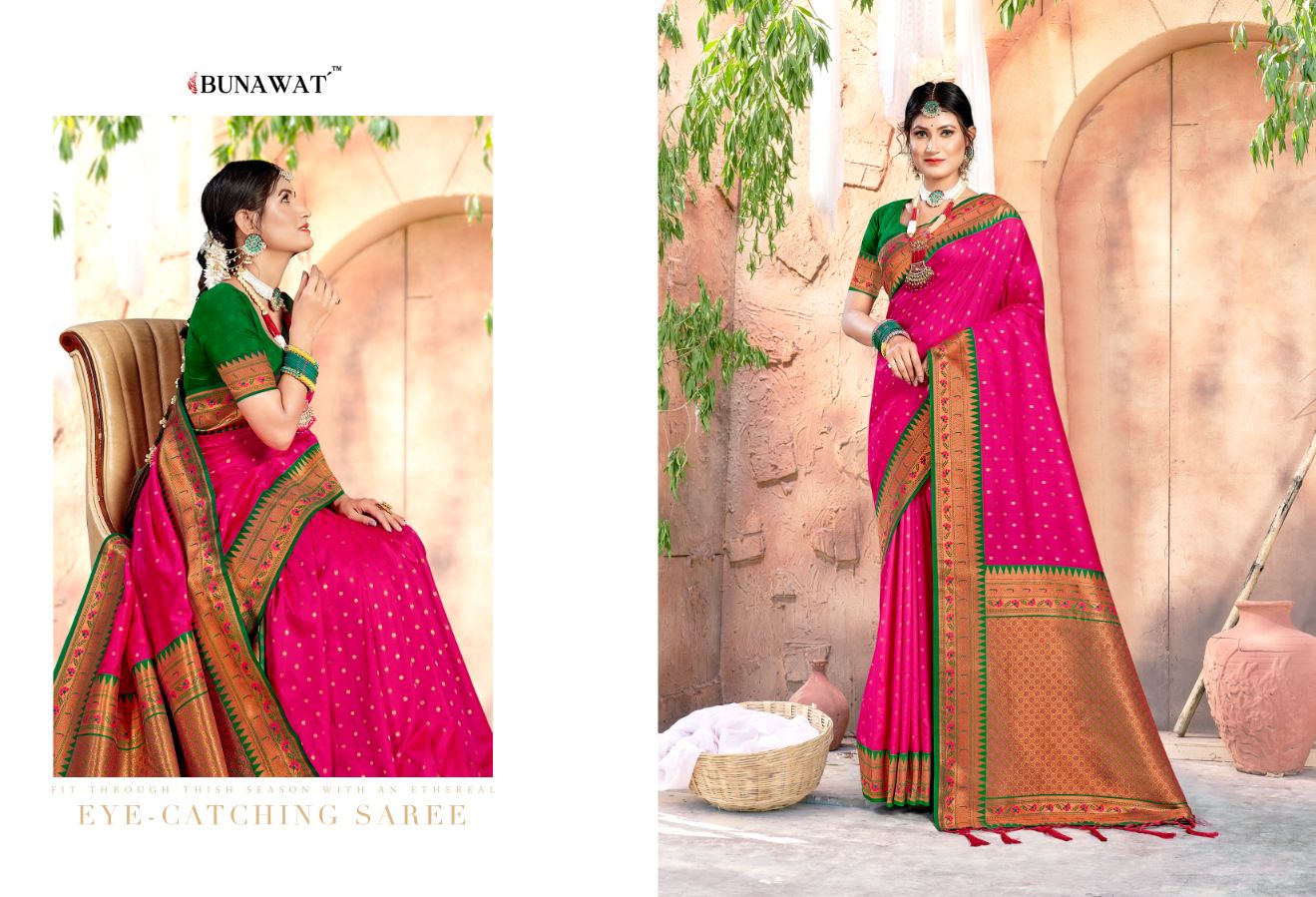 Sruti By Bunawat 1001 To 1006 Banarasi Silk Sarees Catalog
